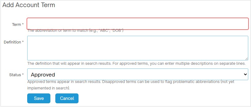 Search my medical abbreviations